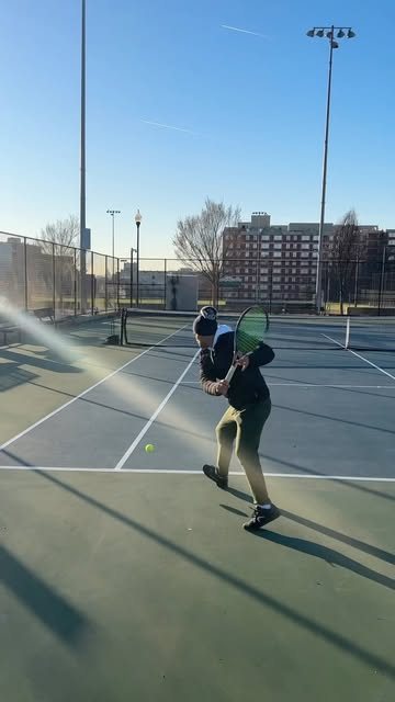 Ivan demonstrating a one-handed backhand